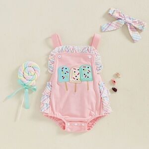 Pink Ice Cream Kids One Piece